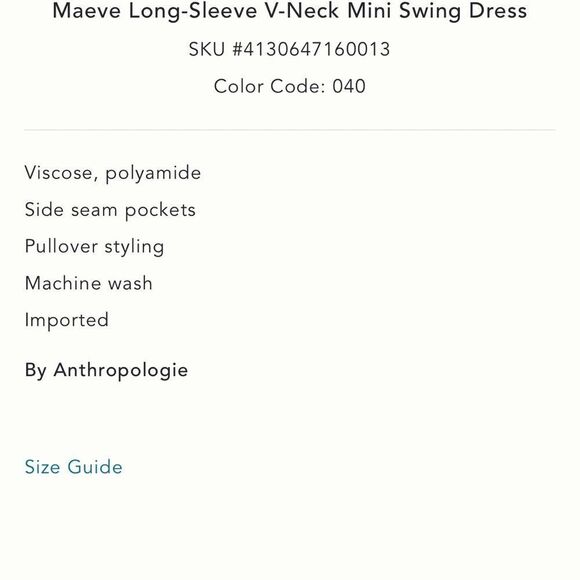 Maeve Anthropologie Floral Print Mini Swing Dress in Blue - Picture 4 of 9